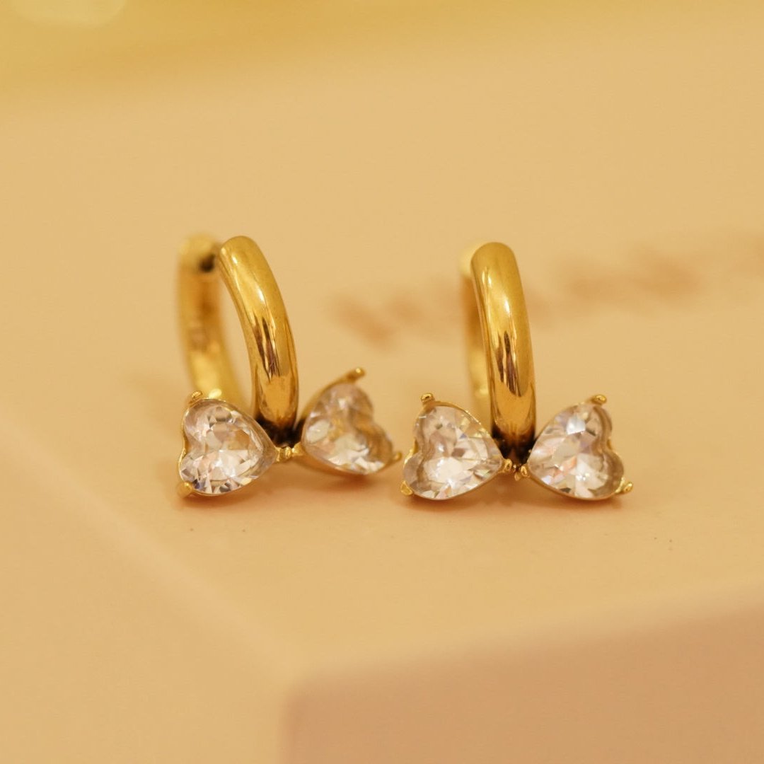Diamond Bow Earrings