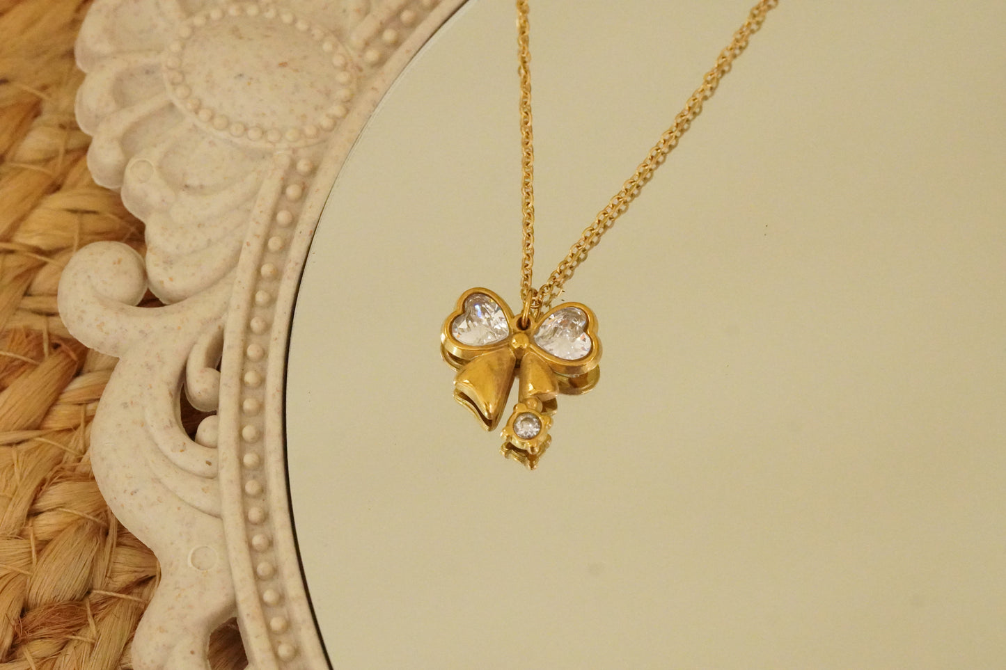 Diamond Ribbon Necklace
