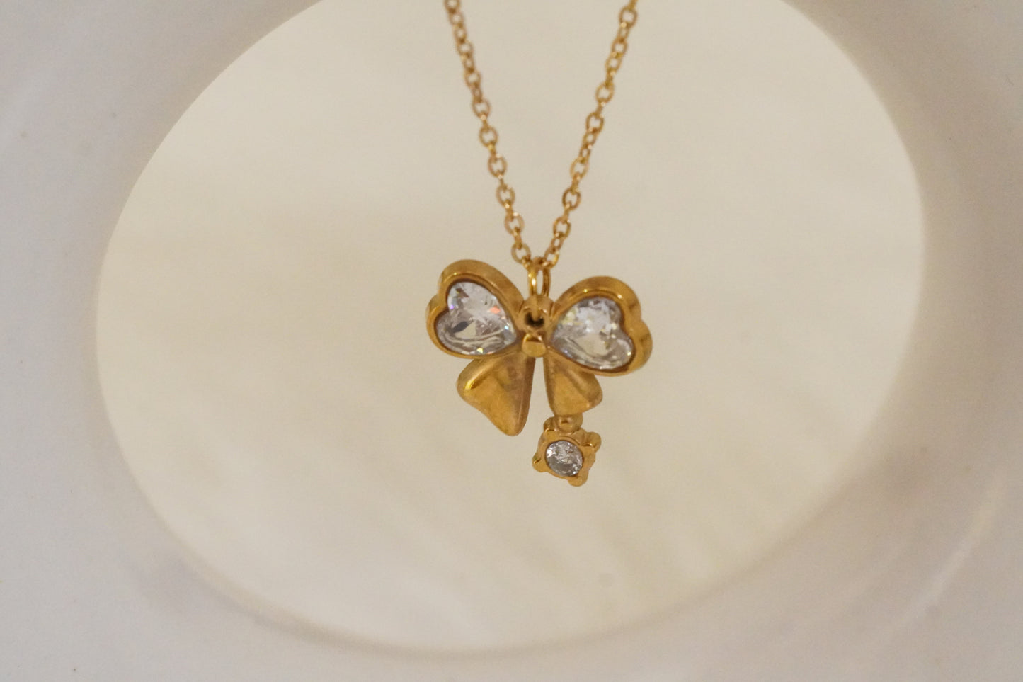 Diamond Ribbon Necklace