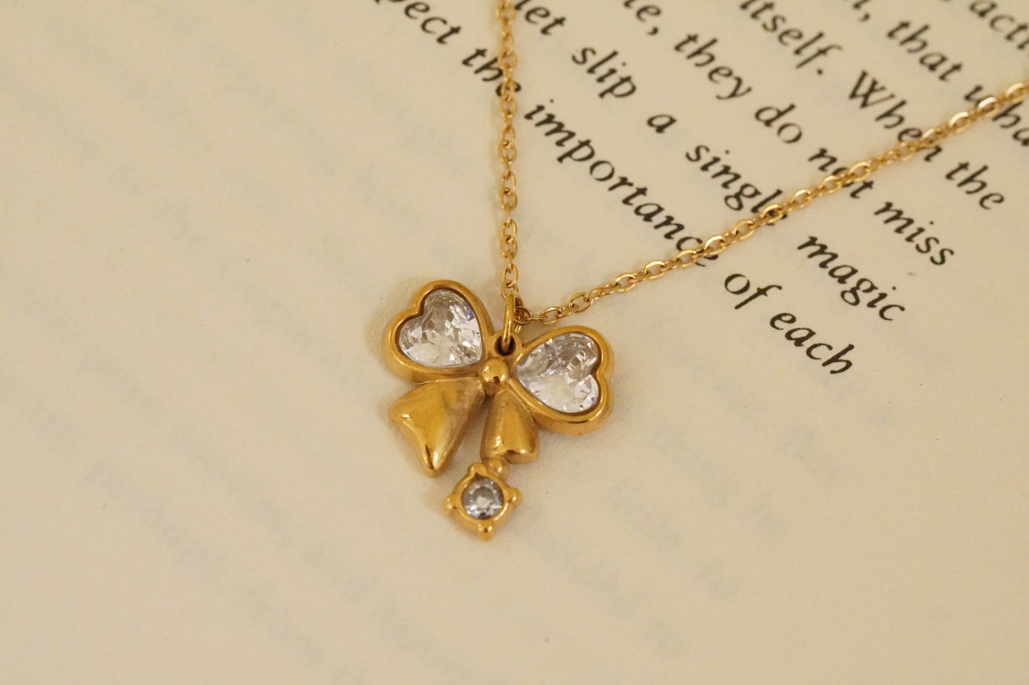 Diamond Ribbon Necklace